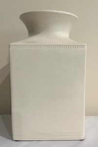 lot 196 image: Two Vases Including Silhouettes Square Vase and Duncan and Miller Canterbury Ruby Red Bowl