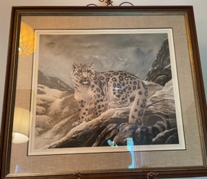 lot 1 image: Snow Leopard Signed and Numbered Limited Edition Fine Art Print by Charles Frac