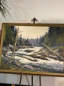 lot 8 image: Carl E. Hultgren Oil Print