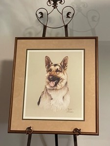 lot 12 image: German Shepherd Portrait by Millen