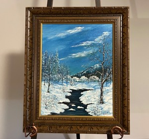 lot 19 image: Snowy Scene by E. Lund