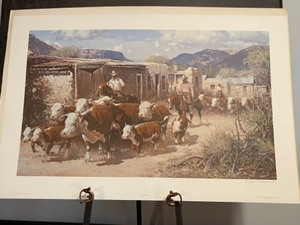 lot 45 image: When Cowboys Get Edgy SN Limited Edition Fine Art print by Melvin Warren