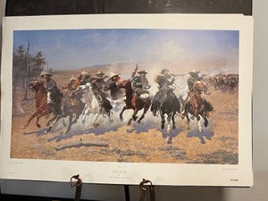 lot 46 image: A Dash For Timber by Frederick Remington