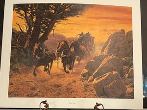 lot 56 image: Tucson Stage by Mort Kunstler - Limited Edition  Fine Art Print Signed and Numbered