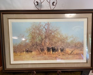 lot 67 image: In The Thick Stuff by David Shepherd - Fine Art Print Signed by Artist with Blind Stamp