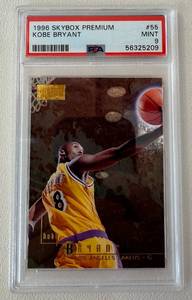 lot 3 image: Kobe Bryant RC PSA Graded 9 Mint 1996 Skybox Premium #55 Rookie Basketball Card