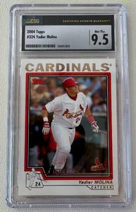 lot 6C image: Yadier Molina RC Graded 9.5 Mint 2004 Topps #324 Rookie Baseball Card