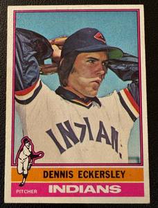 lot 9 image: Dennis Eckersley RC 1976 Topps #98 Vintage Rookie Baseball Card