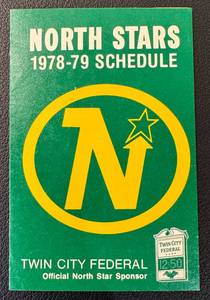lot 10 image: Minnesota North Stars 1978-79 Vintage Hockey Schedule