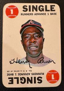 lot 13C image: Hank Aaron 1968 Topps Game Card #4 Vintage Baseball Card