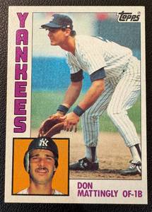 lot 14 image: Don Mattingly RC 1984 Topps #8 Vintage Rookie Baseball Card