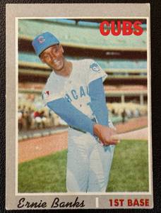 lot 14C image: Ernie Banks 1970 Topps #630 - Tough High Number - Vintage Baseball Card