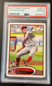lot 20C image: Trevor Bauer RC PSA 10 Gem Mint 2012 Topps Update #US213 Rookie Baseball Card