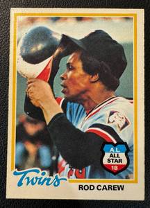 lot 23C image: Rod Carew OPC 1978 #230 Rare Vintage Minnesota Twins Baseball Card