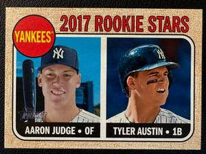 lot 24C image: Aaron Judge RC 2017 Topps Heritage #214 Rookie Baseball Card