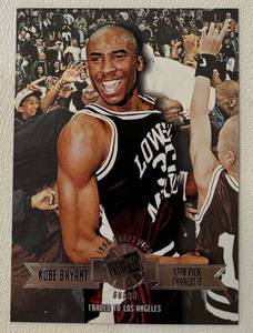 lot 28C image: Kobe Bryant RC 1996 Press Pass Draft Pick #13 Rookie Basketball Card