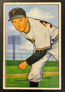 lot 29 image: 1952 Bowman Howie Pollett #83 Vintage Baseball Card