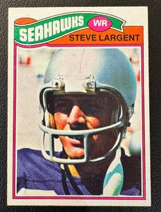 lot 31 image: Steve Largent RC 1977 Topps #177 Rookie Vintage Football Card
