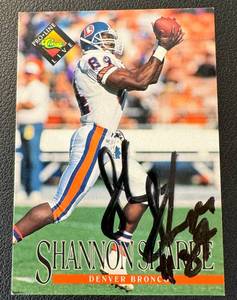 lot 45 image: Shannon Sharpe Auto Card 1992 Classic Pro-Line Live #36 Signed Football Card