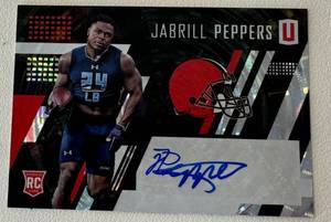 lot 53B image: Jabrill Peppers Auto RC 199 - 2017 Unparalleled #252 numbered 082199 - Rookie Football Card