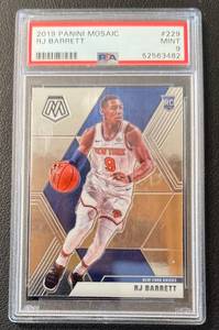 lot 75B image: BJ Barrett RC PSA Graded 9 Mint 2019 Mosaic #229 Rookie Basketball Card