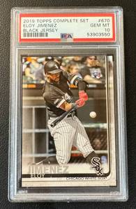 lot 77B image: Eloy Jimenez RC PSA 10 Gem Mint 2019 Topps #670 Rookie Baseball Card