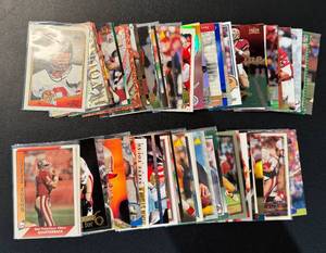 lot 82B image: 55 Steve Young Football Card Lot including 1988 and many inserts