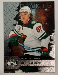 lot 13A image: Kirill Kaprizov RC 2020-21 Metal Universe #125 Rookie Minnesota Wild Hockey Card