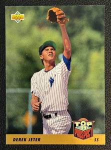 lot 14A image: Derek Jeter RC 1993 Upper Deck Top Prospects #449 Rookie Baseball Card