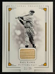 lot 18A image: Paul Waner Bat Relic numbered 2125 2016 National Treasures #30 Rare Baseball Card