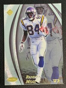 lot 20A image: Randy Moss RC 5000 - 1998 Collectors Edge Masters #95, numbered 17445000, Minnesota Vikings Rookie Football Card