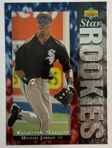 lot 23A image: Michael Jordan RC 1994 Upper Deck Electric Diamond RC #19  Rare Rookie Baseball Card