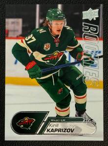 lot 24A image: Kirill Kaprizov RC 2020-21 UD NHL Rookie Box Set #25 Minnesota Wild Hockey Card