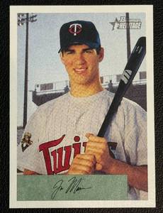 lot 25A image: Joe Mauer RC 2002 Bowman Heritage #238 Rookie Minnesota Twins Baseball Card