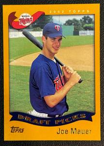 lot 33A image: Joe Mauer RC 2002 Topps #622 Rookie Minnesota Twins Baseball Card