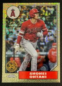 lot 39A image: Shohei Ohtani Mojo Refractor 2022 Topps Chrome #T87C-50 Baseball Card