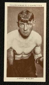 lot 45A image: 1938 Churchmans Cigarettes Boxing Personalities Jimmy Walsh #37 Vintage Card