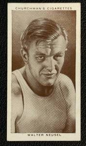 lot 46A image: 1938 Churchmans Cigarettes Boxing Personalities Walter Neusel #31 Vintage Card
