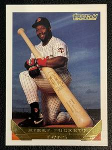 lot 52A image: Kirby Puckett Topps Gold 1993 #200 Minnesota Twins Baseball Card
