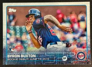 lot 56A image: Byron Buxton RC 2015 Topps Update #US136 Rookie Minnesota Twins Baseball Card