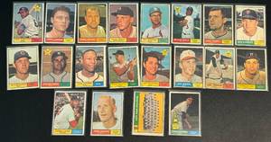 lot 79A image: 1961 Topps Lot of 20 Vintage Baseball Cards