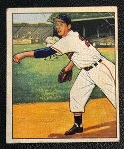 lot 81A image: 1950 Bowman Sam Zoldak #182 Vintage Baseball Card