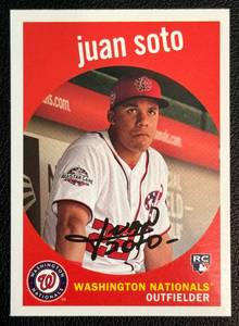 lot 94A image: Juan Soto RC 2018 Topps #73 Rookie Baseball Card