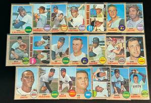 lot 110A image: 1968 Topps Baseball 21 High Number Vintage Card Lot