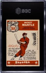 lot 4C image: Mickey Mantle 1959 Topps All-Star #564 SGC Graded 3 VG - RARE Vintage Baseball Card