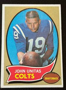 lot 6E image: Johnny Unitas 1970 Topps #180 Vintage Football Card