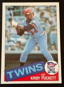 lot 9E image: Kirby Puckett RC 1985 Topps #536 Rookie Vintage Minnesota Twins Baseball Card