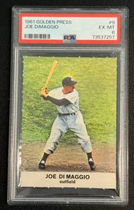 lot 12E image: Joe DiMaggio 1961 Golden Press #9 PSA Greaded 6 EX-MT Vintage Baseball Card