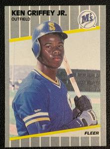 lot 22E image: Ken Griffy Jr. RC 1989 Fleer #548 Rookie Basbeall Card