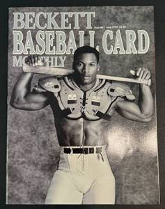 lot 36E image: Bo Jackson Iconic Beckett Magazine, Issue #63 June 1990 - Baseball Football